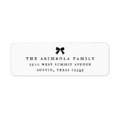 Preppy Bow-adres Etiket (Voorkant)