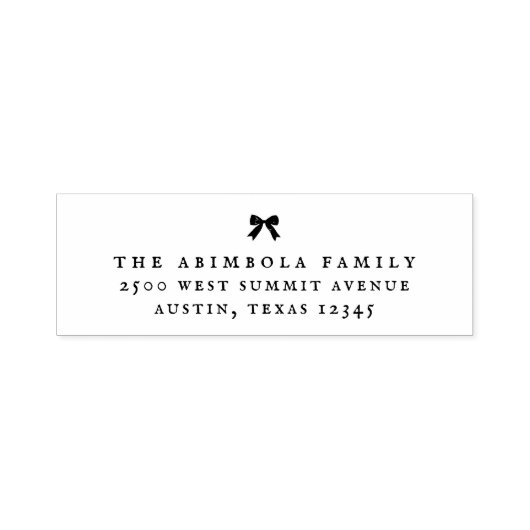 Preppy Bow-adres Zelfinktende Stempel (Design)