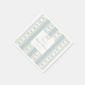 Preppy Bow Baby shower servetten | Floral (Hoek)