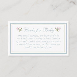 Preppy Bow Floral Diaper Raffle Enclosure Card Informatiekaartje