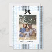 Preppy Bow-foto Feestdagenkaart (Voorkant)