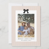 Preppy Bow-foto Feestdagenkaart (Voorkant)