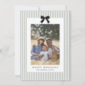 Preppy Bow-foto Feestdagenkaart (Voorkant)