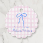 Preppy Bow Gepersonaliseerde Labels (Voorkant)