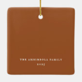 Preppy Bow Lijst Gingerbread Foto Keramisch Ornament (Achterkant)