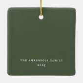 Preppy Bow Lijst Pine Foto Keramisch Ornament (Achterkant)