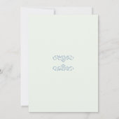 Preppy Bow Mint Groen Blauw Vrijgezellenfeest Bedankkaart (Achterkant)