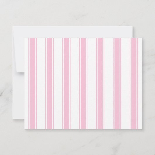 Preppy Bow Pink And Green Three Letter Monogram Bedankkaart (Achterkant)