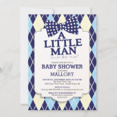 Preppy Bow Stropdas Argyle Little Man Boys Baby sh Kaart (Voorkant)