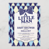 Preppy Bow Stropdas Argyle Little Man Boys Baby sh Kaart (Voorkant / Achterkant)