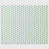 Preppy Boxwood Bunny Boy Blue Ribbon Baby shower Cadeaupapier (Vlak)