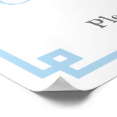 Preppy Boxwood Rabbit Boy Baby Sprinkle Welkom Poster (Hoek)