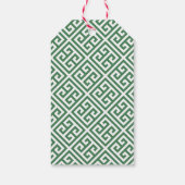 Preppy Boxwood Red Green Blue Prettige feestdagen Cadeaulabel (Achterkant)