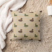 Preppy Boys Eend & Gingham Bruine legergroene Khak Kussen (Deken)