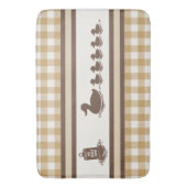 Preppy Boys Eend & Gingham- Chocolade Bruine Khak Badmat (Voorkant Verticaal)