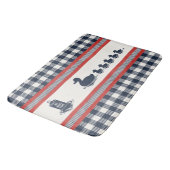 Preppy Boys Eend & Gingham - Navy Rood Badmat (Gekanteld)