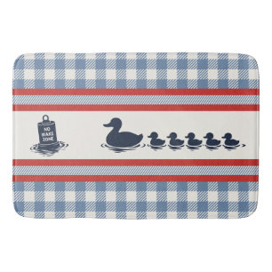 Preppy Boys Eend & Gingham- Navy Rood Rook Blauw Badmat