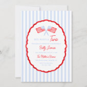 Preppy Boys Red White en twee patriottische verjaa Kaart (Voorkant)