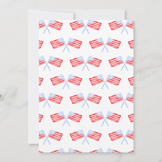 Preppy Boys Red White en twee patriottische verjaa Kaart (Achterkant)