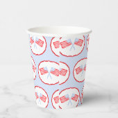 Preppy Boys Red White en twee patriottische verjaa Papieren Bekers (Rechts)