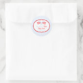 Preppy Boys Red White en twee patriottische verjaa Ronde Sticker (Tas)