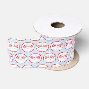 Preppy Boys Red White en twee patriottische verjaa Satijnen Lint