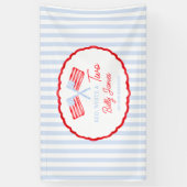 Preppy Boys Red White en twee patriottische verjaa Spandoek (Verticaal)