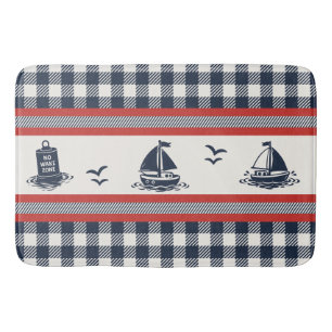 Preppy Boys Zeilboot & Gingham - Schuurrood & Mari Badmat