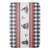 Preppy Boys Zeilboot & Gingham - Schuurrood & Mari Badmat (Voorkant Verticaal)