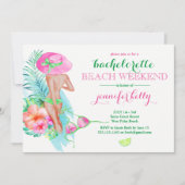 Preppy Bride Bachelorette Party Weekend Kaart (Voorkant)