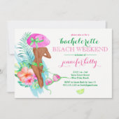 Preppy Bride Bachelorette Party Weekend Kaart (Voorkant)