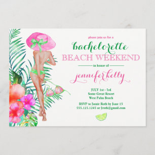 Preppy Bride Bachelorette Party Weekend Kaart