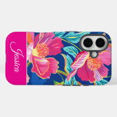 Preppy Bright Floral Personalized Phone Case (Achterkant (horizontaal))