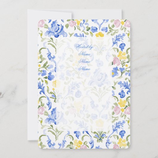 Preppy Bruids Douche Uitnodiging (Achterkant)