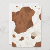 Preppy Bull or Heifer Gender Reveal Hoedown Kaart (Achterkant)
