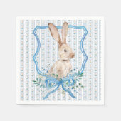 Preppy Bunny Blauw Servet (Voorkant)