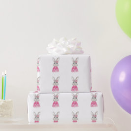 Preppy Bunny Rabbit Bow Cadeaupapier
