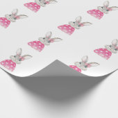 Preppy Bunny Rabbit Bow Cadeaupapier (Hoek)