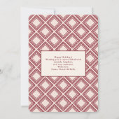Preppy Burgundy Diamond Pattern Holiday Card (Achterkant)