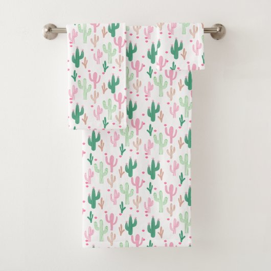 Preppy Cacti handdoekset Bad Handdoek (Insitu)