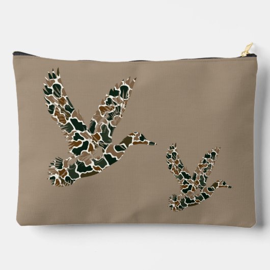 Preppy Camouflage Mallard Duck Monogram Etui (Achterkant)