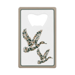 Preppy Camouflage Mallard Ducks Creditkaart Flessenopener