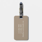 Preppy Camouflage Mallard Ducks Monogram Bagagelabel (Achterkant verticaal)