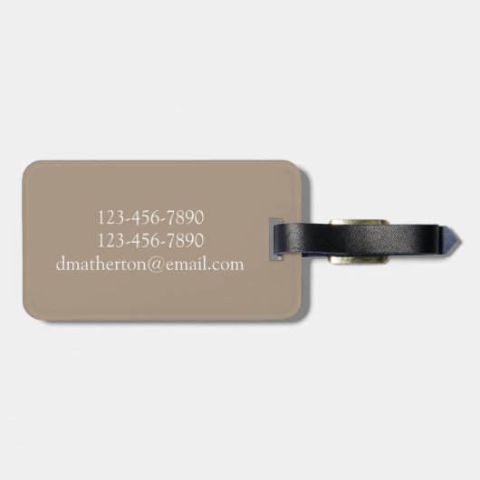 Preppy Camouflage Mallard Ducks Monogram Bagagelabel (Achterkant horizontaal)