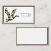 Preppy Camouflage Wilde Eend Monogram Notitiekaartje (Voorkant / Achterkant)