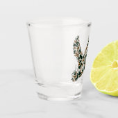 Preppy Camouflage Wilde Eend Monogram Shot Glas (Links)