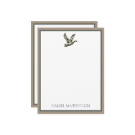 Preppy Camouflage Wilde Eend Notitiekaartje