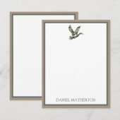 Preppy Camouflage Wilde Eend Notitiekaartje (Voorkant / Achterkant)