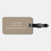 Preppy Camouflage Wilde Eenden Monogram Bagagelabel (Achterkant horizontaal)