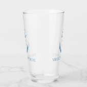 Preppy Carolina Blau Ankermotief Persoonlijk Glas (Links)